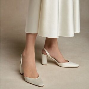 Danielle Frankel - Juno Ivory Slingback Heels